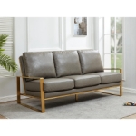 Picture of Gold/Silver Frame Leather Full Size Sofa