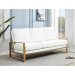 Picture of Gold/Silver Frame Leather Full Size Sofa