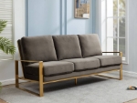 Picture of Gold/Silver Frame Velvet Full Size Sofa