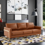 Picture of Gold Frame Leather Full Size Sofa