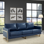 Picture of Gold Frame Leather Full Size Sofa