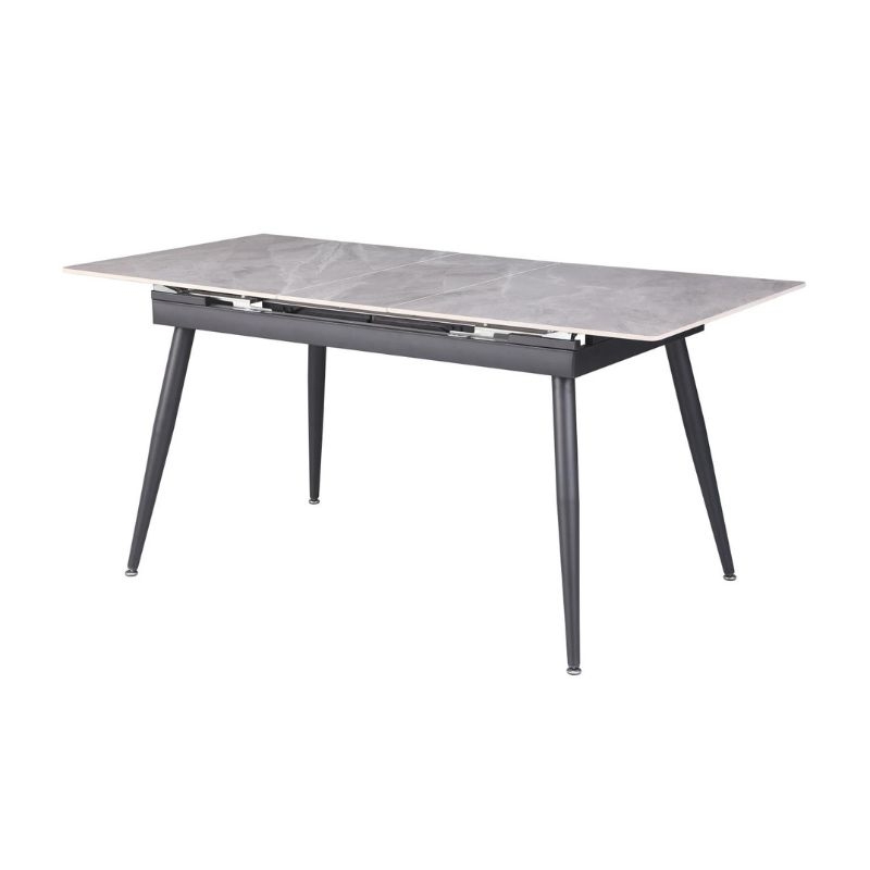 Picture of 32"x 51-63" Extendable Sintered Stone Table w/ Steel Legs