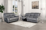 Picture of Genuine leather Manual Reclining Sofa, Loveseat and Chair