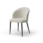 Picture of Lamb Wool Fabric Dining Chair with Golden or Black legs