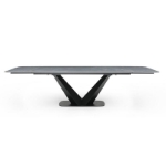 Picture of 83/123" Extendable Light Grey Dining Table