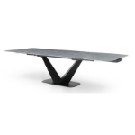 Picture of 83/123" Extendable Light Grey Dining Table