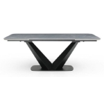 Picture of 83/123" Extendable Light Grey Dining Table