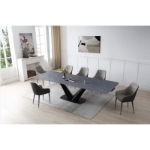 Picture of 83/123" Light grey Extended Dining Table