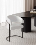 Picture of Leatherette Upholstered Dining Chair in White