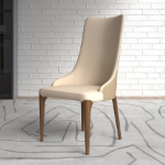 Picture of Chair with a Leather/Velvet Seat and a Two-Tone Color Design Backrest in Ash Wood