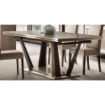 Picture of 79/98/117" High Gloss Marble Extendable Dining Table