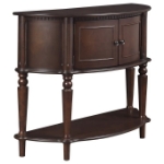 Picture of Brown Console Table with Curved Front