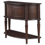 Picture of Brown Console Table with Curved Front