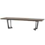 Picture of 79/98/118" Solid Wood Extendable Dining Table