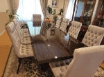 Picture of 79/98/118" Solid Wood, Glass Extendable Dining Table