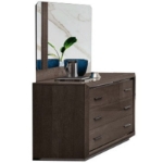 Picture of Wood veneer Dresser and Mirror