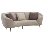 Picture of Channel Back Curved Sofa Beige