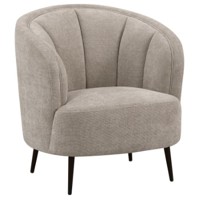 Picture of Channel Back Curved Chair Beige