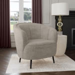 Picture of Channel Back Curved Chair Beige