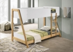 Picture of Twin Bunk Bed White and Natural