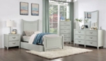 Picture of Grey/White Twin Bed w/trundle or w/o trundle