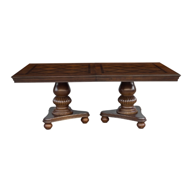 Picture of 47.75" - 24"(w/Leaf) Brown cherry Dining Table