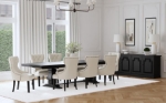 Picture of 94"-126.25" Black Extendable Dining Table