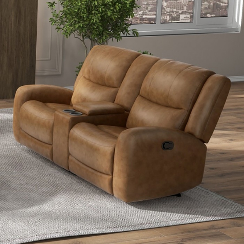 Picture of Genuine Leather Recliner Loveseat