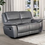 Picture of Genuine leather Manual Reclining Loveseat