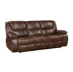 Picture of Genuine Leather Brown Reclining Glider Recliner