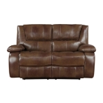 Picture of Genuine Leather Brown Reclining Glider Recliner