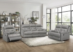 Picture of Gray genuine leather loveseat