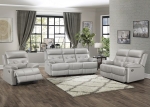 Picture of Gray genuine leather loveseat