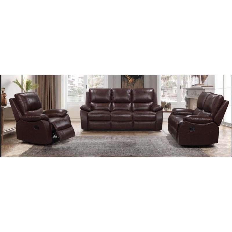 Picture of Genuine Leather Reclining Sofa