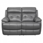 Picture of Gray genuine leather loveseat