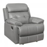 Picture of Gray genuine leather Recliner