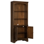 Picture of 3-shelf Cabinet Bookcase Burnished Oak - L 32 X W 14 X H 78.25