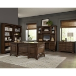 Picture of 3-shelf Cabinet Bookcase Burnished Oak - L 32 X W 14 X H 78.25