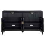 Picture of 4-door Sideboard Buffet Storage Cabinet Black