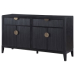 Picture of 4-door Sideboard Buffet Storage Cabinet Black