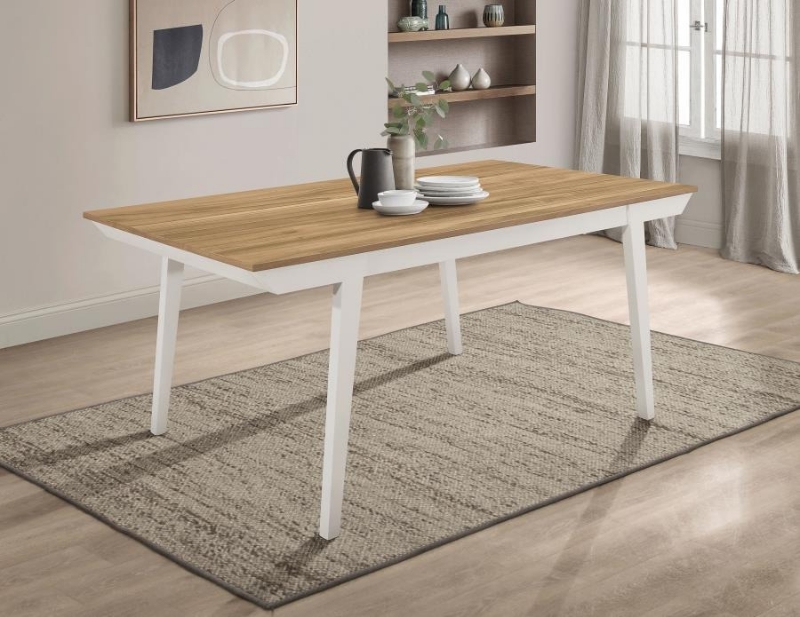 Picture of 70.75" Off White Wood Dining Table