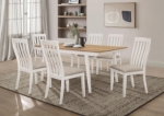 Picture of 70.75" Off White Wood Dining Table