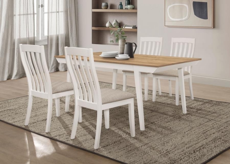 Picture of 5/7-piece Rectangular Dining Table Set Off White