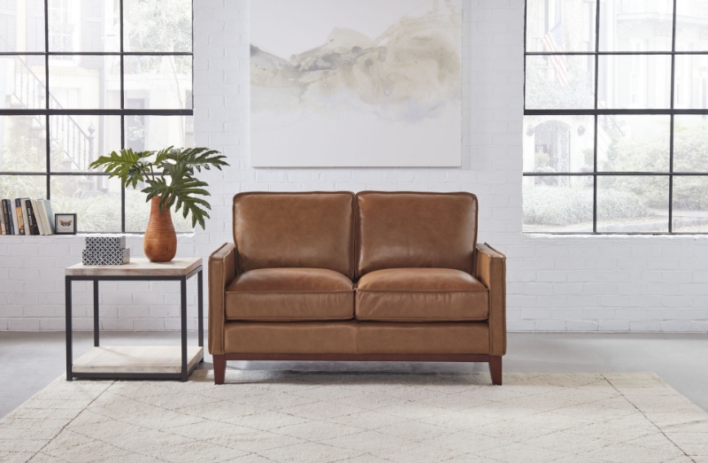 Picture of Top Grain Genuine Leather Loveseat