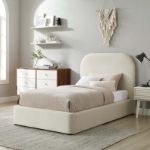 Picture of Fabric/Velvet Curved Platform Bed