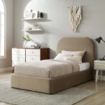 Picture of Fabric/Velvet Curved Platform Bed