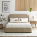 Picture of Fabric/Velvet Curved Platform Bed