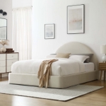 Picture of Fabric/Velvet Arched Round Platform Bed