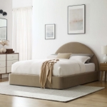 Picture of Fabric/Velvet Arched Round Platform Bed