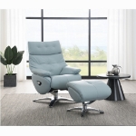 Picture of Leather Motion Accent Chair W/Swivel and Ottoman